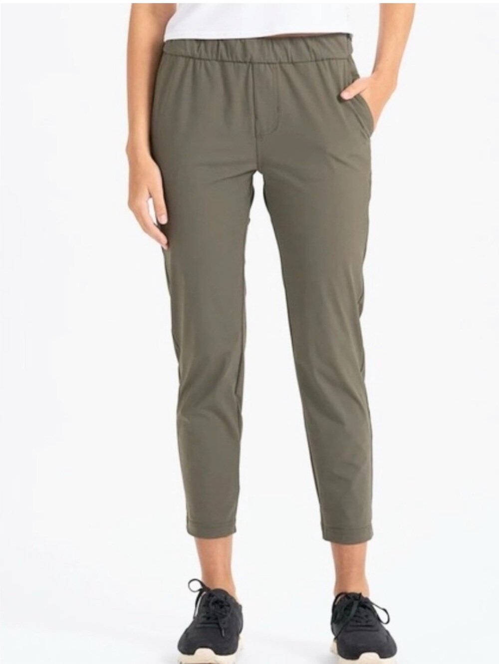 Vuori Miles Ankle Pant Stretch Dark Olive Green